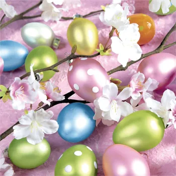 Papírový kapesník Ubrousky Velikonoční 33x33cm,velikonoční vajíčka, 20ks