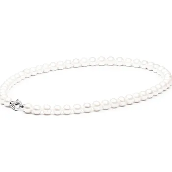 Náhrdelník Gaura Pearls Luxusní perlový náhrdelník Ricarda - sladkovodní perla, stříbro 925/1000 FARWA795-M/50 50 cm Bílá
