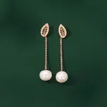 JAY Perlové náušnice se zirkony Brynna JAY-0120-125673 Zlatá Bílá