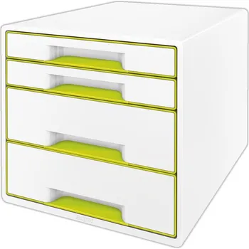 Archivační box Stolní kostka Leitz WOW 4 zásuvky - zelená