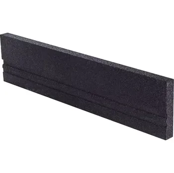 Zahradní obrubník Černý gumový dopadový obrubník FLOMA BoF - 100 x 5 x 25 cm, 66332211