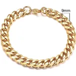 Daniel Dawson Ocelový náramek Daniel Gold - 9 mm řetízek - chirurgická ocel NR2065/23 Zlatá 23 cm