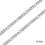 Daniel Dawson Náhrdelník Figaro - 5 mm ocelový řetízek, chirurgická ocel NH1249/60 Stříbrná 5 mm 60 cm