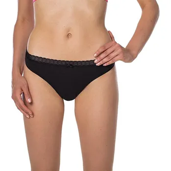 Kalhotky Dámské kalhotky s krajkou FANCY COTTON MINISLIP - černá M