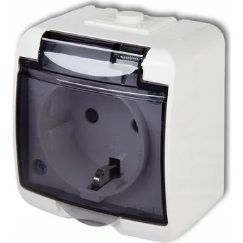 Elektrická zásuvka Elektrická Zásuvka vodotěsná Karlik bílá