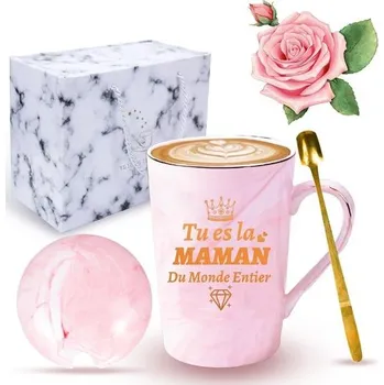 Hrnky DIKARIYA pro maminku, Hrnek na kávu pro nejlepší maminku na světě pro maminku, Černý hrnek na