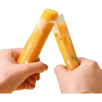 Nádoba na led 50 ks Průhledné sáčky na nanuky 5,5x28 cm Jednorázové formy na zmrzlinu Smoothie Jogurt Zip PE sáček DIY Dětské letní mražené pochoutky