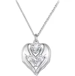 GRACE Silver Jewellery Stříbrný náhrdelník Objetí života - stříbro 925/1000, srdce NH-SCN497/105 Stříbrná 45 cm + 5 cm (prodloužení)