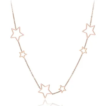 Náhrdelník Victoria Filippi Stainless Steel Ocelový náhrdelník Lauro Gold - chirurgická ocel, hvězdy NHN19121-2/19 Zlatá 40 cm + 5 cm (prodloužení)