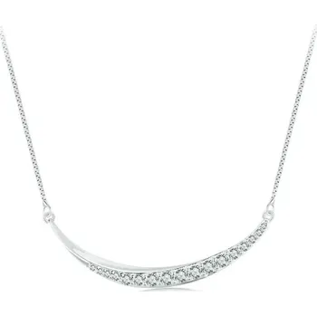 Náhrdelník GRACE Silver Jewellery Stříbrný náhrdelník Dolores - stříbro 925/1000, zirkon NH-BSN374/87 Stříbrná 40 cm + 5 cm (prodloužení)