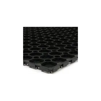 Rohožka Gumová venkovní vstupní rohož FLOMA Honeycomb - 40 x 60 x 1,6 cm, 70604016