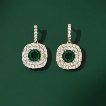 Náušnice JAY Náušnice se smaragdovým krystalem Inés JAY-0025-8012866101B Zelená