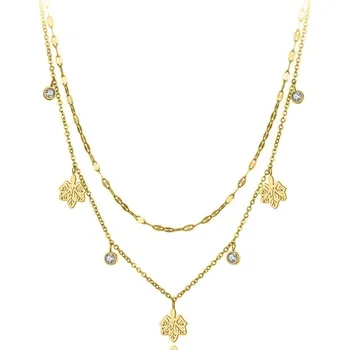 Náhrdelník Victoria Filippi Stainless Steel Ocelový náhrdelník Mia Gold - chirurgická ocel, zirkon NHN20232-2 Zlatá 38 cm + 5 cm (prodloužení)