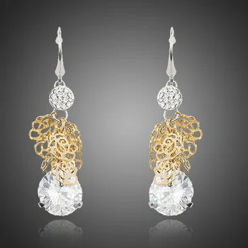 Náušnice Francesca Petrucci Náušnice Swarovski Elements Raquel E0217 Bílá/čirá