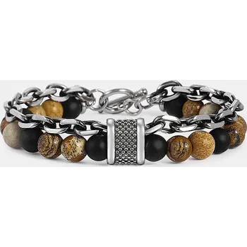 Náramek Daniel Dawson Dvojitý pánský korálkový náramek Vinc NR0194 Barevná/více barev 20 cm