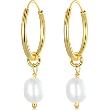 Náušnice GRACE Silver Jewellery Stříbrné náušnice s říční perlou Rogie, stříbro 925/1000 E-VSE155/99 Bílá