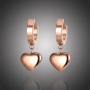 Náušnice Victoria Filippi Stainless Steel Ocelové náušnice Candela - chirurgická ocel, srdce NAUE19098/28 Zlatá
