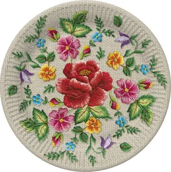Talíř Talíř papírový 22,7cm 8ks Maki, Roses