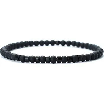 Náramek Daniel Dawson Korálkový náramek Sabino 4 mm Onyx a Obsidián NR2109 Černá 20 cm