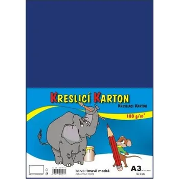 Kreslicí karton A3/180g tm. modrý