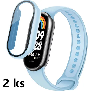 Sportovní měřič 2ks Ochranný kryt pro Xiaomi Smart Band 9 - Modrý MBSCZ-3DKRYTMO29