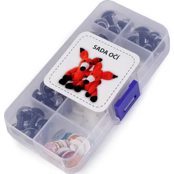 Sada očí s pojistkou s glitry Ø16 mm