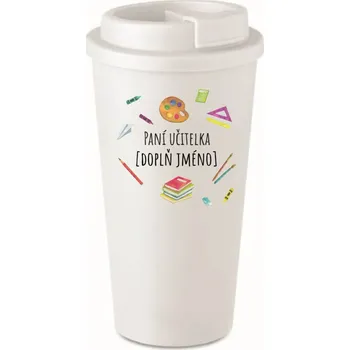 Velký personalizovaný termohrnek - Školní pomůcky