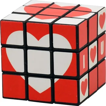 Hlavolam Logická kostka Arpex valentýnská 5,3 cm