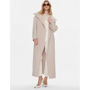 Dámský kabát Calvin Klein Vlněný kabát K20K206746 Béžová Relaxed Fit L