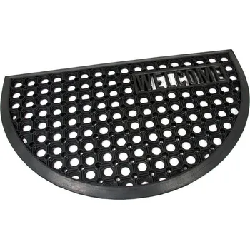 Rohožka Gumová venkovní půlkruhová vstupní rohož FLOMA Honeycomb Welcome - 45 x 75 x 1,5 cm, 70806904