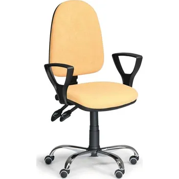 kancelářská židle Torino chrom, područky - žlutá
