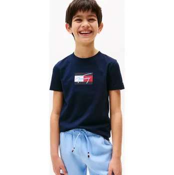 Pánské tričko Tričko Tommy Hilfiger tmavomodrá barva, KB0KB09725 KB0KB09725.86.122.9BYA 59X, vel. 86