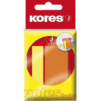 Samolepící bloček Samolepicí záložky na klipu Kores, 2x25 lístků