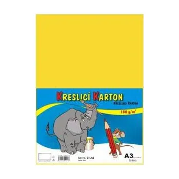Kreslicí karton A3/180g žlutý