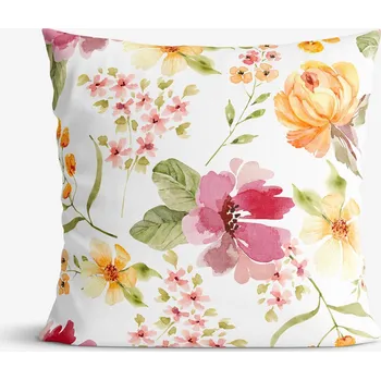 Povlak na polštářek Dekorační povlak na polštář - Květy ibišku 45 x 45 cm