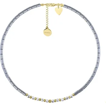 Náhrdelník Manoki Dámský náhrdelník Valérie Gold - chirurgická ocel, hematit WA702G Zlatá 38 cm + 5 cm (prodloužení)