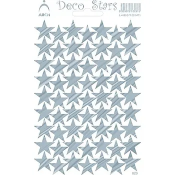 samolepka Samolepky hvězdy stříbrné 829-S