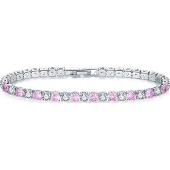 Náramek Sisi Jewelry Náramek se zirkony Robertina Rose NR1114-KSB00001(27)/19 Růžová 19 cm