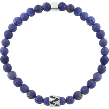 Náramek Manoki Korálkový náramek Daniel - 6 mm lapis lazuli, etno styl X-BA862J/19 19 cm Modrá