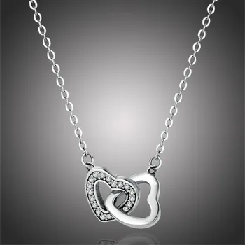 Náhrdelník GRACE Silver Jewellery Stříbrný náhrdelník Proplétaná srdce - stříbro 925/1000 NH-SCN181/1 Stříbrná 37 cm + 6 cm (prodloužení)