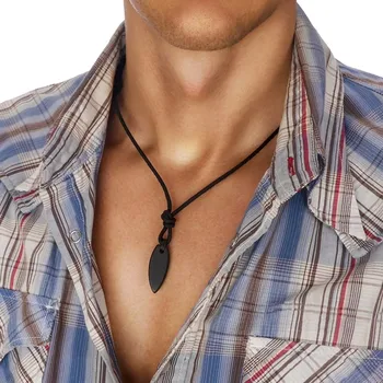 Náhrdelník Daniel Dawson Pánský kožený náhrdelník Tangaroa - Maori amulet NH-LN433 Černá 67 cm