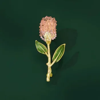 Brož Éternelle Luxusní brož Tulipán B7326-2023510 Zlatá