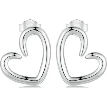 Náušnice GRACE Silver Jewellery Stříbrné náušnice ve tvaru srdce - stříbro 925/1000 E-SCE1769/244 Stříbrná
