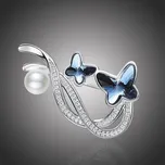 Éternelle Brož Swarovski Elements Stacey - motýl B8027-X0452 Modrá