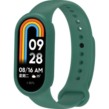Příslušenství k chytrým hodinkám eses Silikonový řemínek a rámeček pro Xiaomi Smart Band 8, 9 a 10 - Zelený