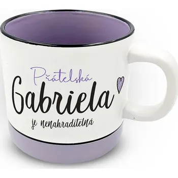 Nekupto Hrnek s potiskem 400 ml pastel - Gabriela