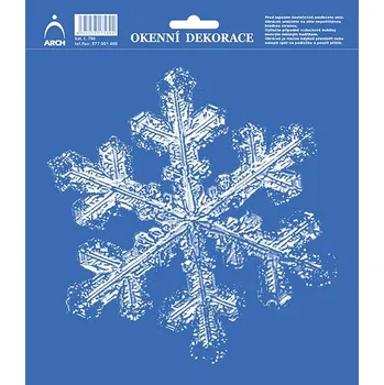 Vánoční dekorace Vánoční adhezní nálepka Vločka 770