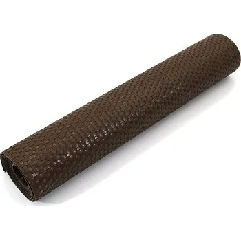 Příslušenství pro plot Plastová ratanová stínící rohož umělý ratan (tmavý ořech) - 500 x 75 cm, 81111321