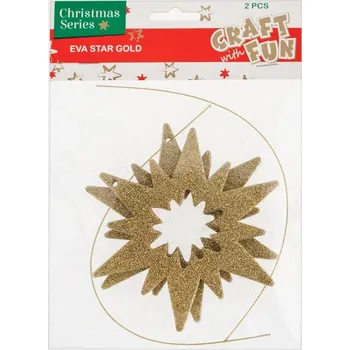 Vánoční ozdoba Ozdoba závěsná - hvězda zlatá 438617