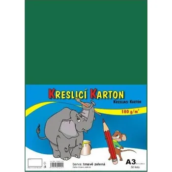 Kreslicí karton A3/180g tm. zelený